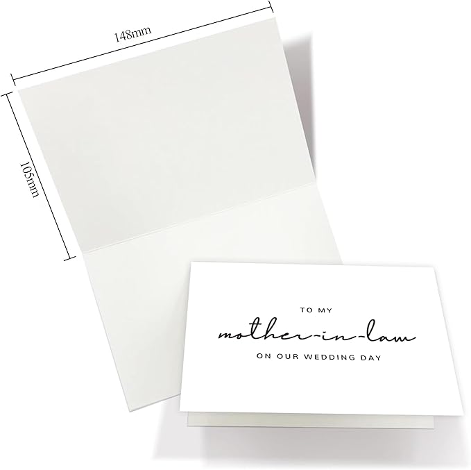 Mother In Law Wedding Day Card, Mother In Law Of The Bride/Groom Gifts, To My Mother In Law On Our Wedding Day. （Mother-in-Law B）