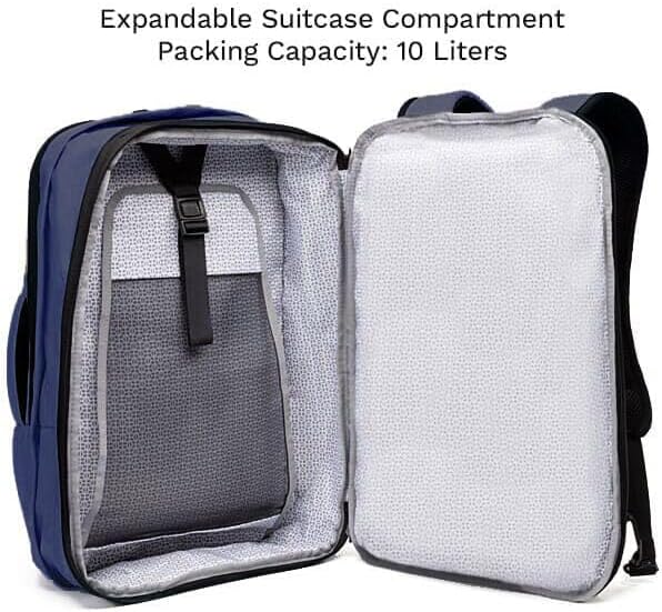 Knack Small Series 2 Laptop Backpack Fits up to 16 Inch Laptops - Knack Bags Carry-On Backpack, TSA Approved, Expandable Travel Backpacks With 2 Day Outfit Capacity, Evening Blue