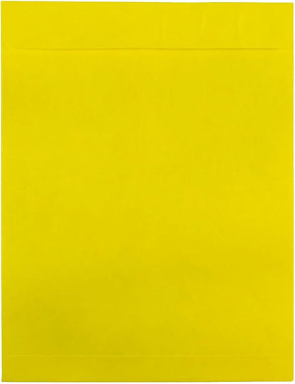 JAM PAPER Tyvek Tear-Proof Open End Catalog Envelopes - 10 x 13 - Yellow - Sold Individually