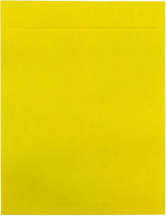 JAM PAPER Tyvek Tear-Proof Open End Catalog Envelopes - 10 x 13 - Yellow - Sold Individually