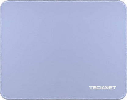 TECKNET Mouse Pad 270 x 210 x 3 mm with Anti-fray Stitchin, Waterproof Surface & Non-Slip Rubber Base with Stitched Edges Gaming Mouse Mat for Laptop，Compatible with Laser and Optical Mice - LT.Blue
