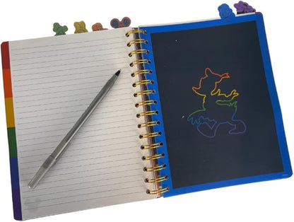 Innovative Designs Disney Pride Spiral Tab Journal Diary Notebook, Mickey Mouse Rainbow Pride Journal