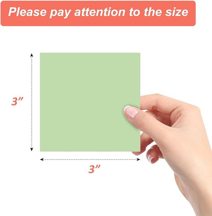 Sticky Notes 3x3 Inches, 12 Pads Bright Colors Sticky Notes,Colorful Sticky Notes, Self-Stick Note Pads, Sticky Notes Bulk,50 Sheets/Pad (12Pads)