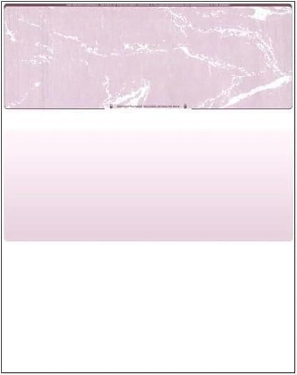Compuchecks Check on Top Blank Check Paper - 100 Pack, Quick-Books & Laser Printer Compatible - Security Business Checks with Voucher - 8.5" x 11" Burgundy Marble