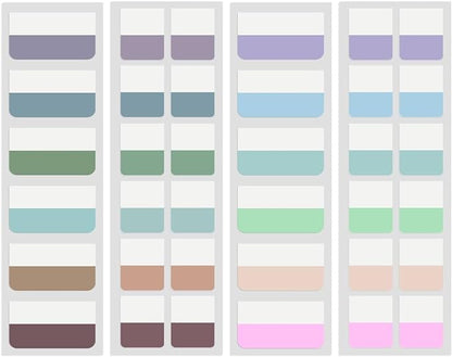 360 Pcs Sticky Index Tabs, Colored Book Sticky Tabs for Notebooks, Repositionable Page Tabs for Notebooks File Classification,12 Colors (1 Inch, 1.8×1 Inch)