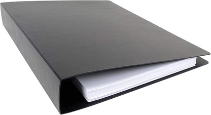 17x11 Binder Poly Panel Featuring a 2" Angle-D Ring Black