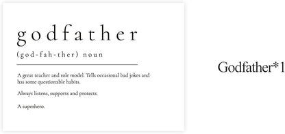 Will You Be My Godfather, God Father's Proposal Card Gifts with Envelope, Cute Gifts for Godather On Wedding Day.（Godfather A）