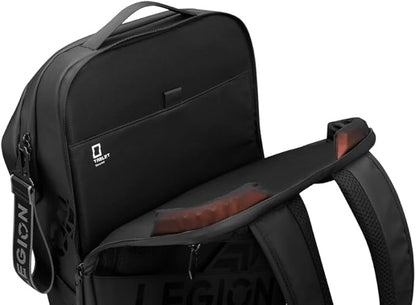Lenovo Legion Gaming Backpack GB700 for Computers Up to 16 -Inch – 20L Capacity Ultimate Gamers Bag with Damage Protection, Anti-Theft Lock, & Organized Compartments for Gamers (Black)