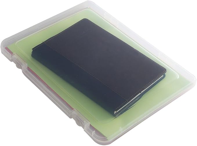 Portable A4 File Box Transparent Plastic Box Document Paper Protector Desk Paper Organizers Case PP Storage Collections Container Magazine Organizers (1pcs(Available Dimension 11.8 x 8.3 x 0.8inch)