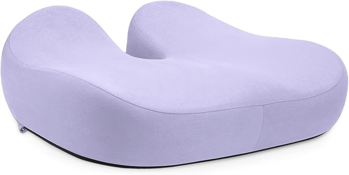 Seat Cushions for Office Chairs - Pressure Relief Seat Cushion - Car Seat Cushions for Pressure Relief, Tailbone Pain, Sciatica & Back Pain Relief for Office Chairs (Light Purple-U Shape)
