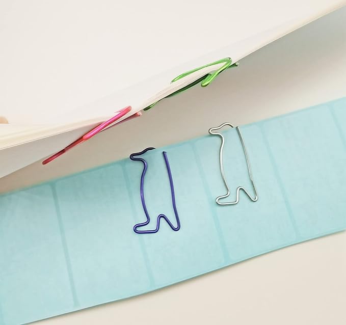 60 pcs Cute Paper Clips, Penguin Shaped Paper Clips Bookmarks, Penguin Gifts for Women Kids Coworkers Teachers