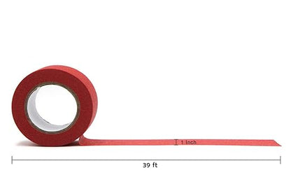 Colored Masking Tape, Colored Painters Tape for Arts & Crafts, Labeling or Coding - Art Supplies for Kids - 6 Different Color Rolls - Masking Tape 1 Inch x 13 Yards (2.4cm X 12m)