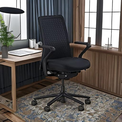 Branch Verve Chair - High Performance Executive Office Chair with Contoured Seat Back and Adjustable Lumbar Rest - High Density Foam Cushion with Aluminum Base - Up to 275 lbs - Galaxy