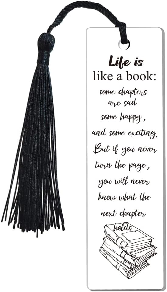 Inspirational Book Quote Bookmark Gifts for Women Acrylic Bookmark for Girls Daughter Book Lovers Sister Bookworm Birthday Christmas Stocking Stuffers for Female Friend Sister Gifts