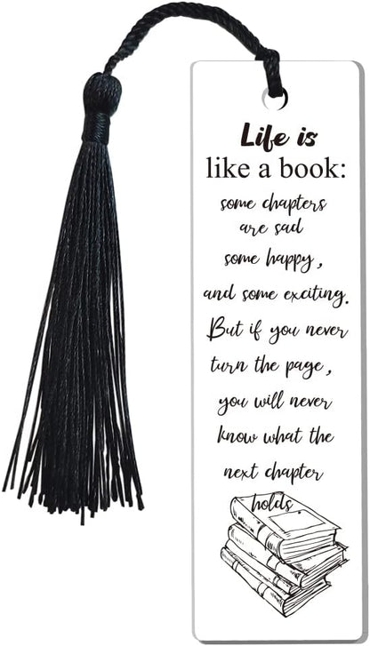 Inspirational Book Quote Bookmark Gifts for Women Acrylic Bookmark for Girls Daughter Book Lovers Sister Bookworm Birthday Christmas Stocking Stuffers for Female Friend Sister Gifts