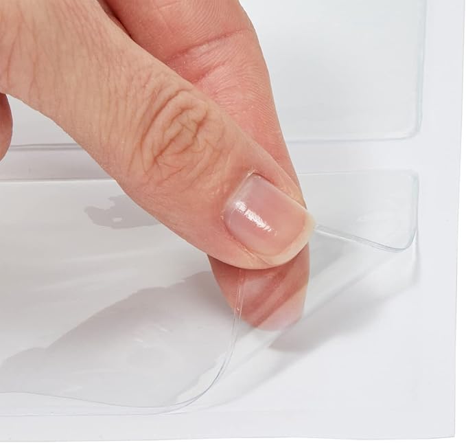 Juvale 30 Pieces Clear Adhesive Pockets for Planners and Binders, Peel and Stick Index Card and Photo Pockets, Office Notebook Folder Sleeves (4 Sizes)