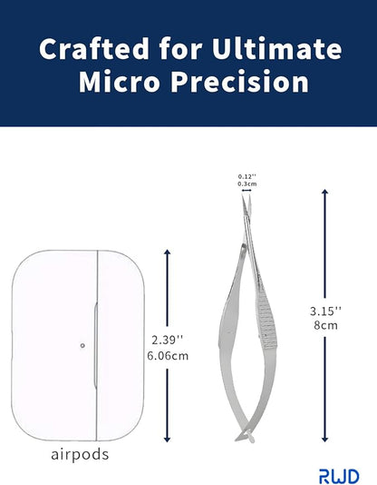 VANNAS Micro Spring Scissors - Curved/Fan-Shaped/Sharp Tip/8cm-S11037-08