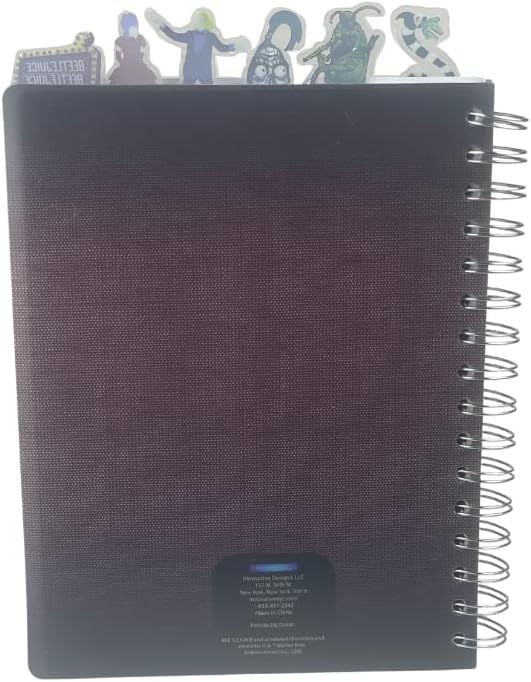 Innovative Designs Beetlejuice Tab Journal Notebook, Spiral Bound, 144 Lined Pages, 8 x 7 inche