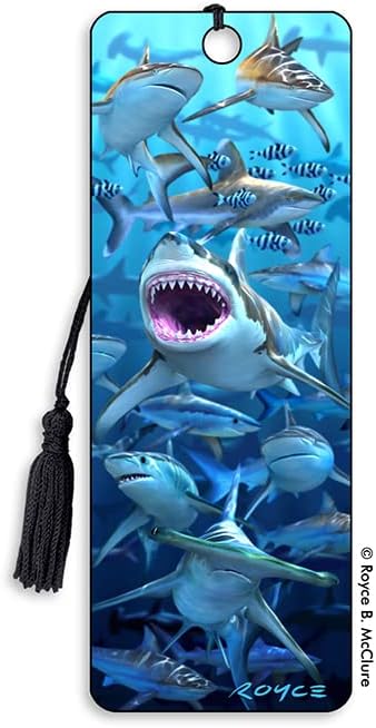 3D Bookmarks Featuring The Artwork of Royce B Mcclure (Shark Club)