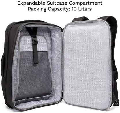 Knack Small Series 2 Laptop Backpack Fits up to 16 Inch Laptops - Knack Bags Carry-On Backpack, TSA Approved, Expandable Travel Backpacks With 2 Day Outfit Capacity, Stealth Black