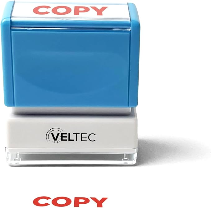 Veltec Premium Pre-Inked Message Stamp, Red Ink (Copy)