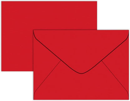 ASSTAONO-A7 Red Envelopes,100 Pack 5x7 Red Envelopes V Flap,Invitation Envelopes for 5x7 Cards,Photos,Wedding,Graduation,Announcements,Baby Shower,5.25 x 7.25 Inches