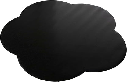 DESKU Flower Power Desk Chair Mat – Heavy-Duty PVC Mats for Carpet Floor Protection, Black, 48 x 49 Inches, Made in The USA