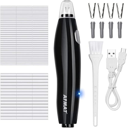 Electric Eraser for Artists, AFMAT Rechargeable Electric Eraser Kit,140 Refills for Drafting, Electric Pencil Eraser - Battery Operated for Drawing Pencils, Crafts, Arts