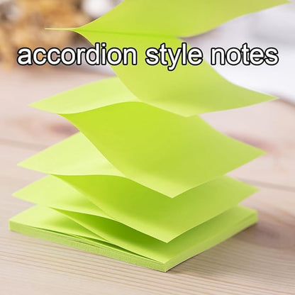 (16 Pack) Pop Up Sticky Notes 3x3 in Post Accordion Stickies Super Sticking Power Memo Pads Bright Colors