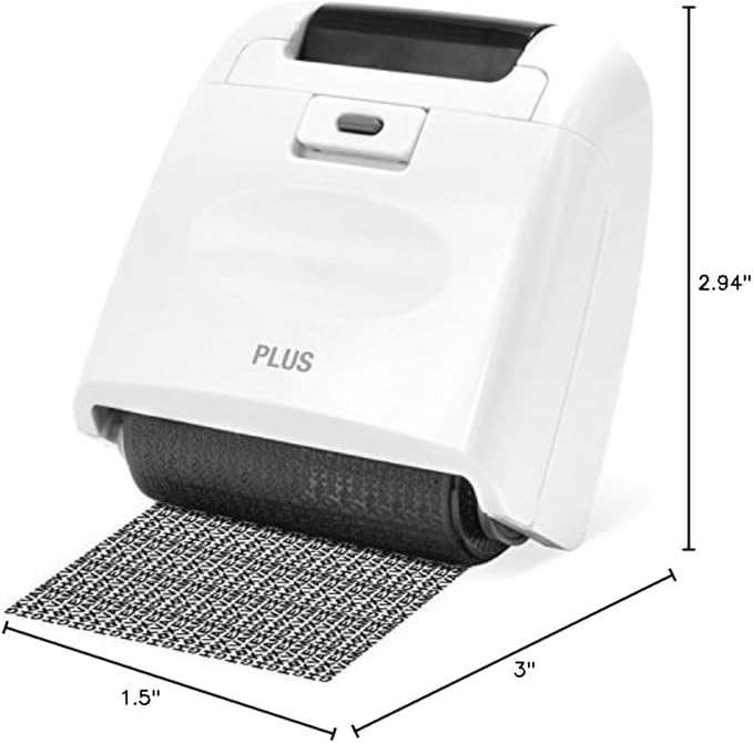 Plus Guard Your ID Wide Roller Stamp, White
