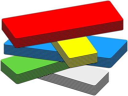 Dry Erase Magnetic Labels 3.1x1.2 Inch, Reusable Magnetic Labels for Whiteboards Locker School Classroom Office Home,Pack of 40