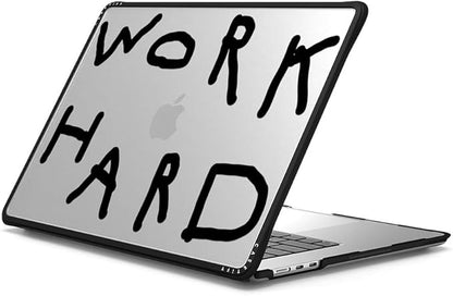 CASETiFY Impact MacBook Air 15" (2023/2024) Case [Enhanced Protective Corner Design/Ventilation Cutouts/Anti-Slip Grip] - Work Hard Black - Clear Black