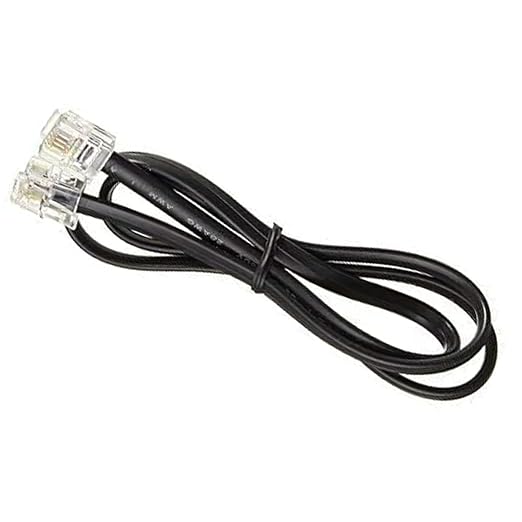 Telephone Line Cable, 3ft/1m Phone Cord Wire Male to Male RJ11 6P4C Modular Plug Modular Jack Ends Works for Phone, Modem, Fax Machine, Landline Telephone (Black)