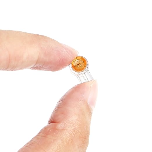 200pcs K1 Telephone Wire Splice Connector Waterproof UY Gel Filled Wire Button Connector Orange Clear Phone Splice Network Cable Terminals