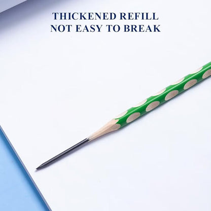 M&G 12 Pcs Triangular Hole Pencils for Kids with Grip Correction 2B Pencils, Pre-sharpened Colored Barrel Graphite Wood Pencils, Smooth Writing, Suitable for School, Office, Drawing, Sketching