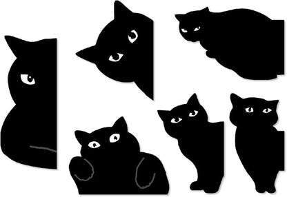 yasest Magnetic Bookmarks - 6 Pieces Assorted Cute Book Markers Clip Set for Women Teachers Students Book Lovers Reading, for School Office Home Supplies, Kawaii Cat Magnet Page Markers
