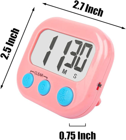 Classroom Timers for Teachers Kids Large Magnetic Digital Timer 12 Pack-Blue Pink