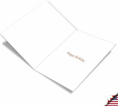 The Best Card Company - 1 Large Birthday Card with Envelope (8.5 x 11 Inch) - Fun Celebration Card for Birthdays - Watercolor Cake J2984BBDG