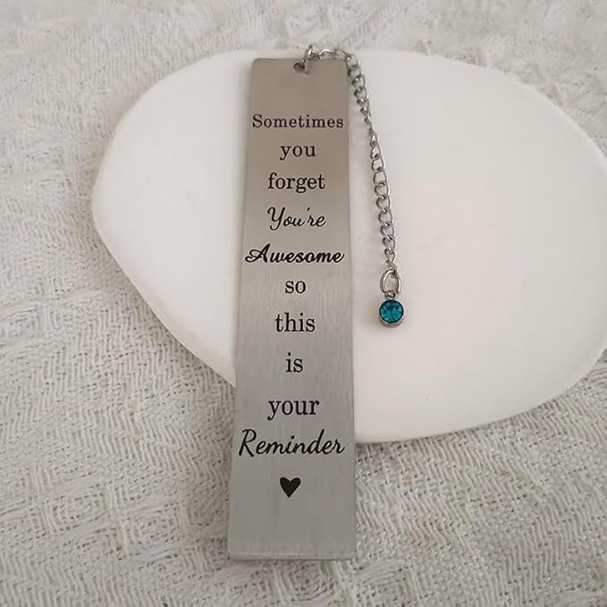 Christmas Birthday Gifts Bookmarks Inspirational Gift Bookmark for Women Men Sometimes You Forget You're Awesome Gift Book Markers for Book Lovers Coworker Gifts for Bookworm