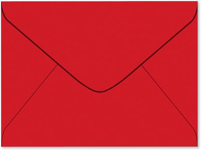 ASSTAONO-A7 Red Envelopes,100 Pack 5x7 Red Envelopes V Flap,Invitation Envelopes for 5x7 Cards,Photos,Wedding,Graduation,Announcements,Baby Shower,5.25 x 7.25 Inches