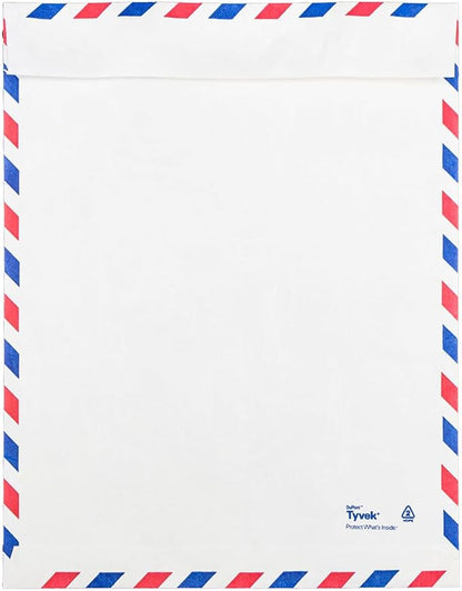 JAM PAPER Tyvek Tear-Proof Open End Catalog Envelopes - 10 x 13 - White Airmail - 25/Pack