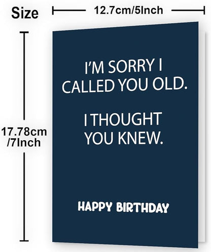 Birthday Cards for Men | Funny Birthday Cards for Men, Women, Dad, Mom, Brother, Sister, Friends, Family, and Anyone | Unique Birthday Decorations & Gifts | Happy Birthday Card