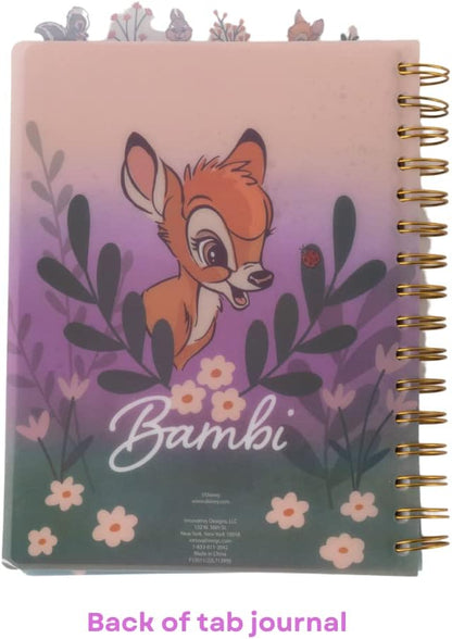 Innovative Designs Disney Bambi Tab Journal Notebook, Spiral Bound, 144 Lined Pages, 8 x 7