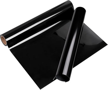 VINYL FROG Heat Transfer Vinyl Roll HTV Vinyl - 12" x5ft Black Iron on Vinyl for T-Shirts, Heat Press Vinyl for DIY Craft Designs (Black)