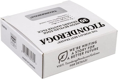 Ticonderoga Wedge Erasers, Neon Colors, 30 Count, Class Pack