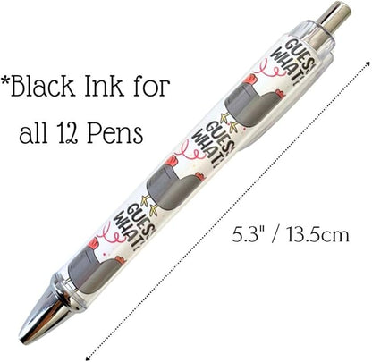 10PC Chicken Writing Pens Rooster Hay Chickens Lovers Ballpoint Lady Pen Office Supplies Pencils Bird Turkey Duck Roosters for Women Men Fun Themed Gag Gifts Gift Accessories Desk Decor Novelty