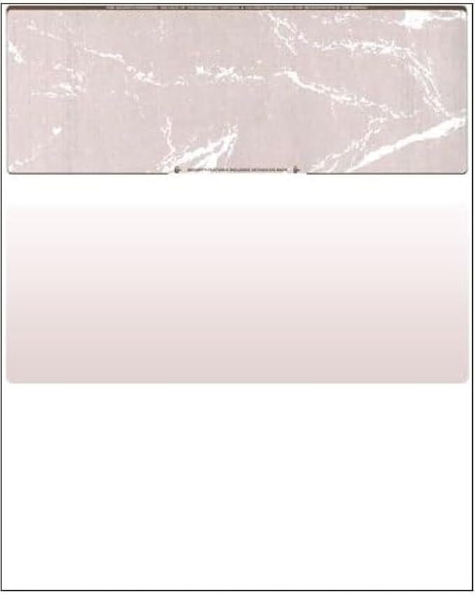 Compuchecks Top Blank Check Paper - 1000 Pack, Quick-Books & Laser Printer Compatible - Security Business Checks with Voucher - 8.5" x 11" Brown Marble