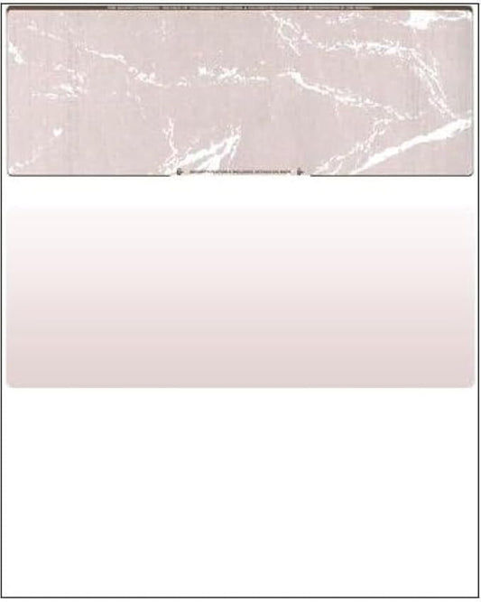 Compuchecks Top Blank Check Paper - 1000 Pack, Quick-Books & Laser Printer Compatible - Security Business Checks with Voucher - 8.5" x 11" Brown Marble