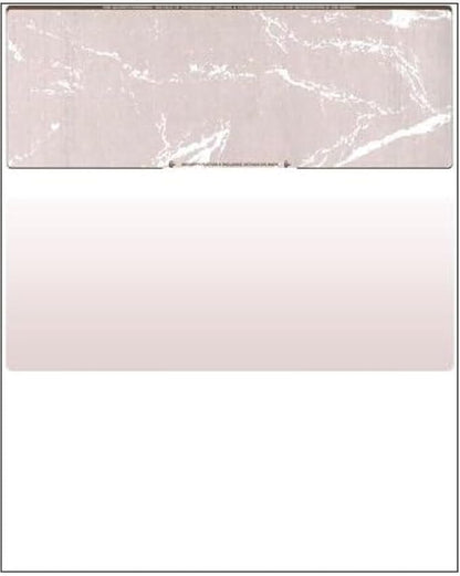 Compuchecks Check on Top Blank Check Paper - 100 Pack, Quick-Books & Laser Printer Compatible - Security Business Checks with Voucher - 8.5" x 11" Brown Marble