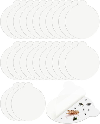 25Pack 4.3 Inches Replacement Glue Boards, Refillable Glue Boards Round Sticky Compatible for Katchy, Fenun, FVOAI, MOAHUNT Most Models Indoor Outdoor Lamp